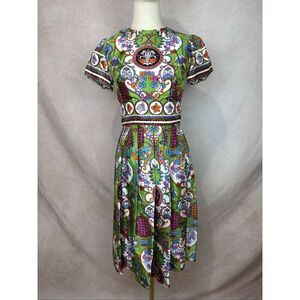 Vintage Victor Costa Romantica 1960s 1970s Mod MCM Designer Small XS